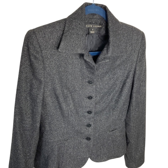 Ralph Lauren Black Label Sparkle Wool Cashmere Blazer - Picture 3 of 6
